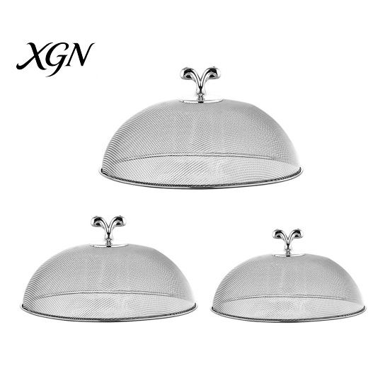 Metal Mesh Food Protectors for Party Stainless Steel Cover with Handle, Insect Control Tents Picnics Tent, Durable Dome Guard Plates And Serving Trays
