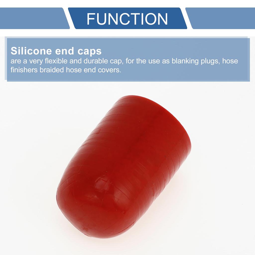 X AUTOHAUX Silicone Cap Silicone Plug Plumbing Processing Mecla Cap Plumbing End Cap Red