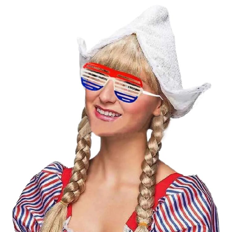 Holland Dutch Hat with Shutter Shading Glasses for Women Cultural Theme Party Holland Costume Headdress Accessories