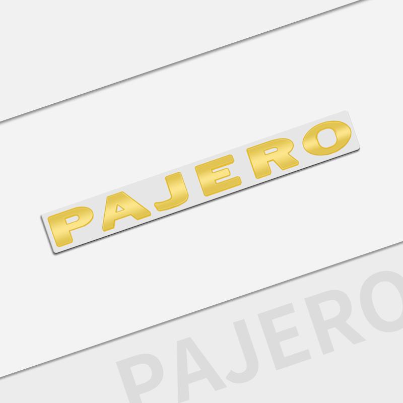 Metallo Automatico Per Mitsubishi PAJERO Emblema Styling Auto 3D Badge Scritta Decalcomanie Adesivo Baule Accessori Nero Lucido YE3