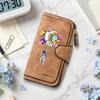 Cute Astronaut Print Wallet Women Fashion Card Holder Portable Daily Use Purse