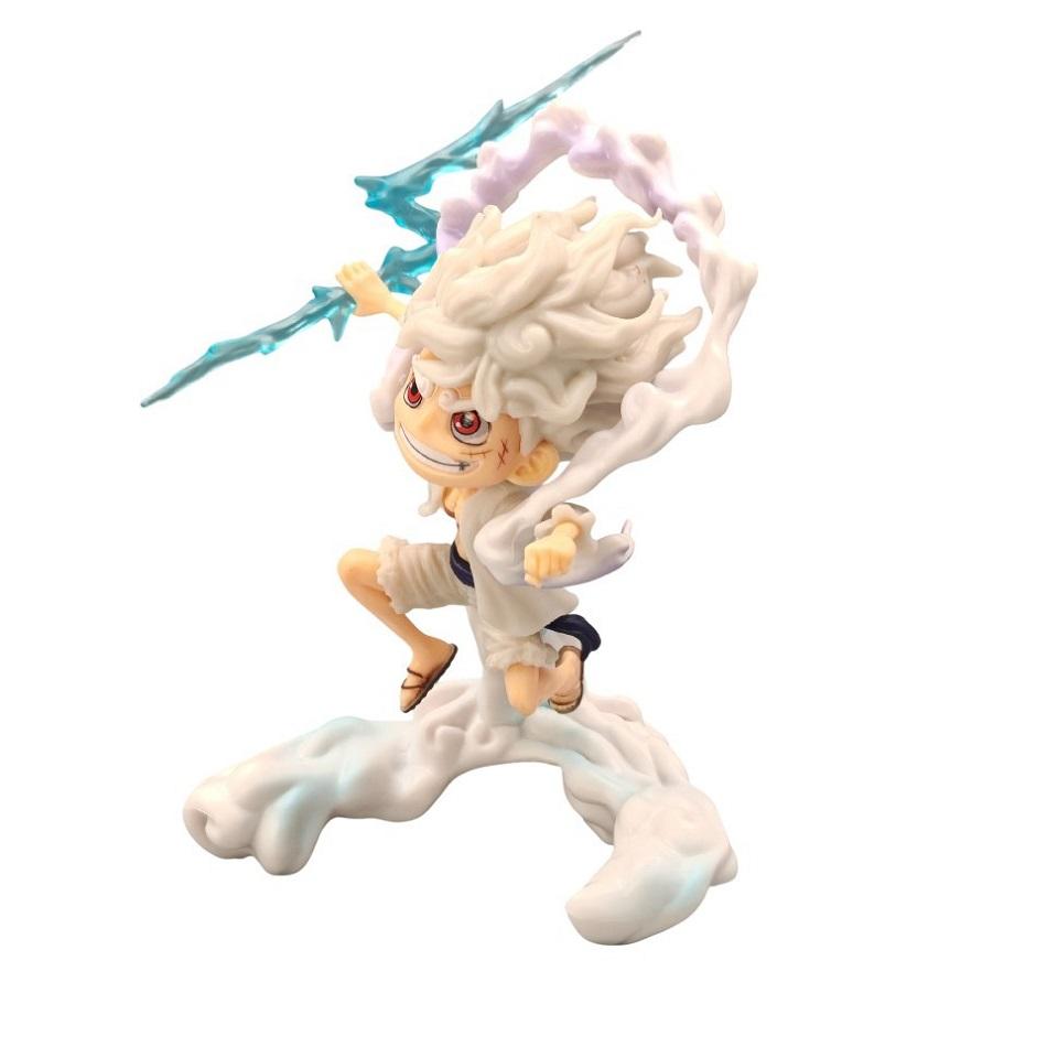 15cm One Piece Anime Figure Five Gear Nica Lightning Monkey D Luffy Action Figure PVC Statue Model Collection Toys Birthday Gift
