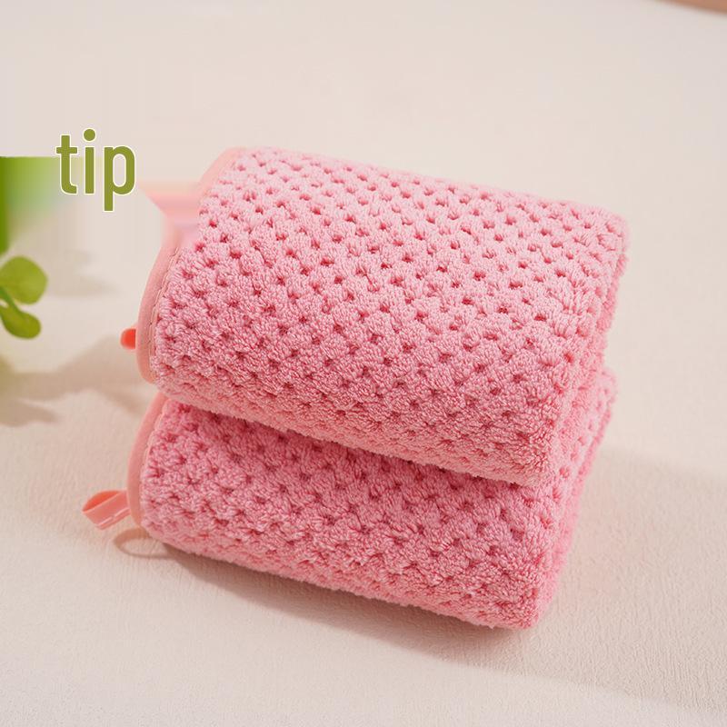 Warp-Knit Striped Coral Fleece Towels: Thick, Absorbent Face & Bath Gift Set