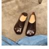 Niche leather cat claw women's shoes shallow mouth single shoes women's flat bottom retro Mary Jane shoes