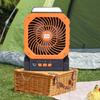 Solar Camping Fan With LED Light 4Adjustable Speed 3Brightness Light Timer Compass Function For Outdoor Tent Activity