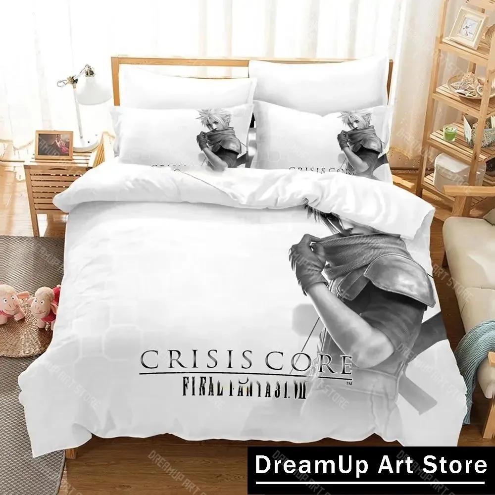 3D Print Game Crisis Core Final Fantasy Vii Bedding Set Boys Girls Twin Queen King Size Duvet Cover Pillowcase Bed Boys Adult