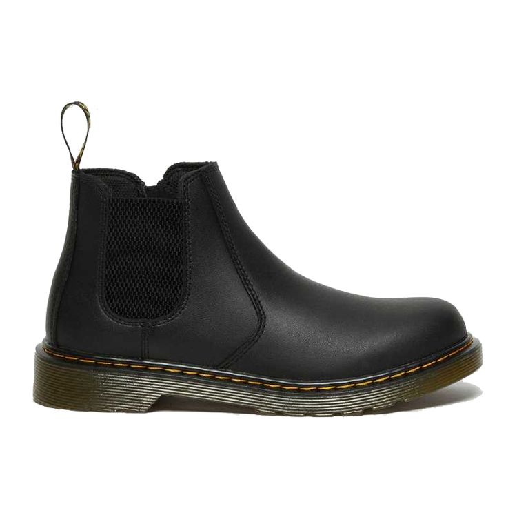 Dr. Martens 2976 Soft Leather Comfortable Breathable Chelsea Boots Kids Boots Black 21992001