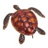 Turtle Wall Decor Vivid Lifelike Rust Proof Metal Sea Animal Statue Decoration for Party Patio Home Aquarium Red