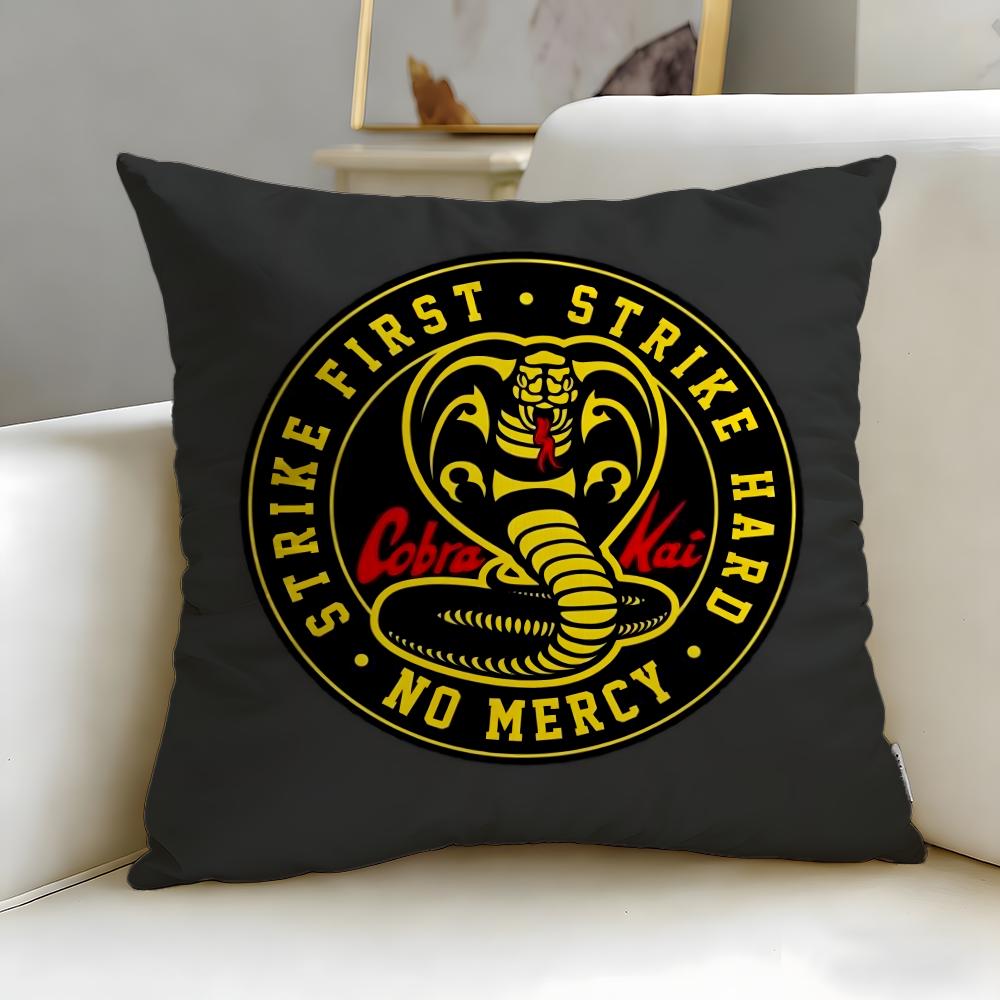 Classic TV Series Cobra Kai Cushion Cover Soft & Easy-Wash Pillow Case – Versatile for Couch, Bed, Travel and Office