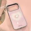 Pink smudge love is suitable for Apple 17promax mobile phone case iphone16 electroplating 15 hard 13 Korean glitter