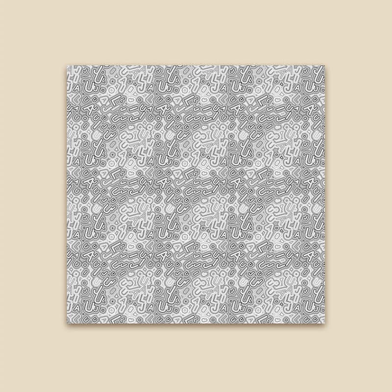 2DREAMERS Letter Maze Black Silk Scarf