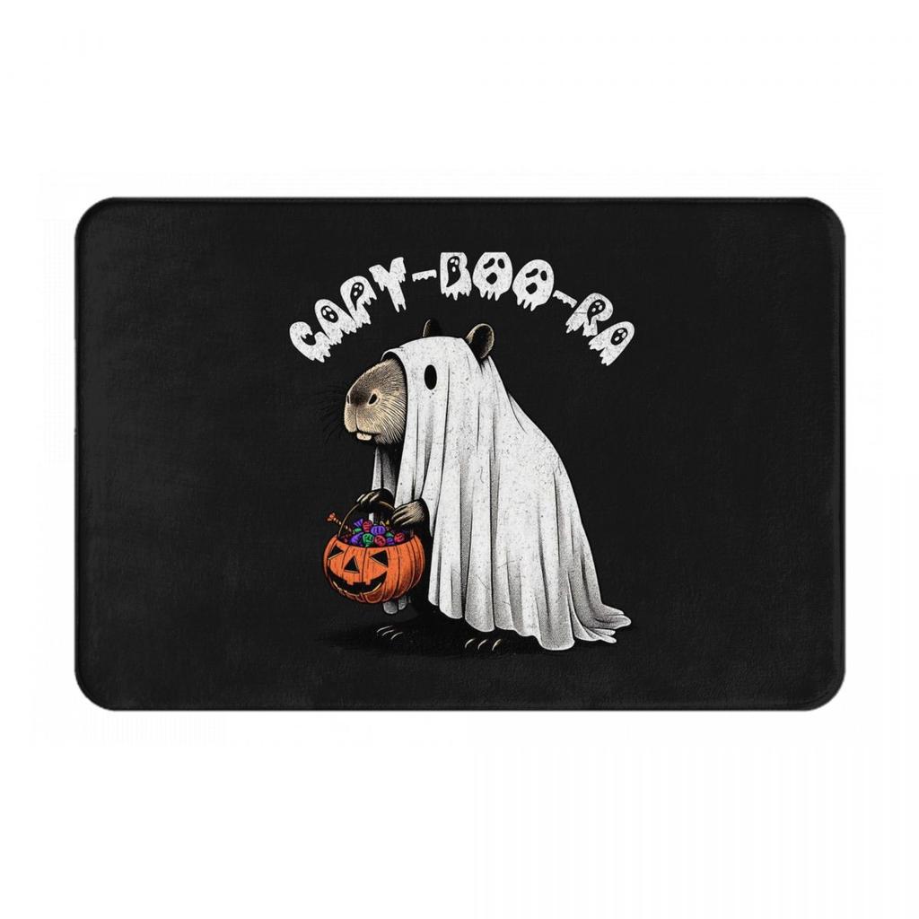 Capybara Halloween Non-slip Doormat Floor Mat Washable Carpet Rug for Kitchen Entrance Home Bedroom Footpad Mats