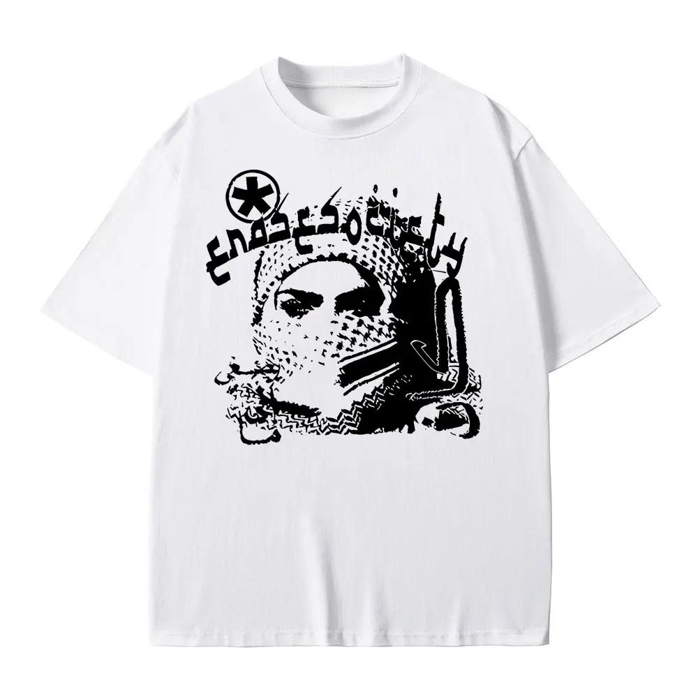 

Y2K T-shirt Grunge Goth Harajuku Graphic Print O-Neck Tee Hip Hop Streetwear Loose Short Sleeve T-shirt Punk Vintage Top 4XL