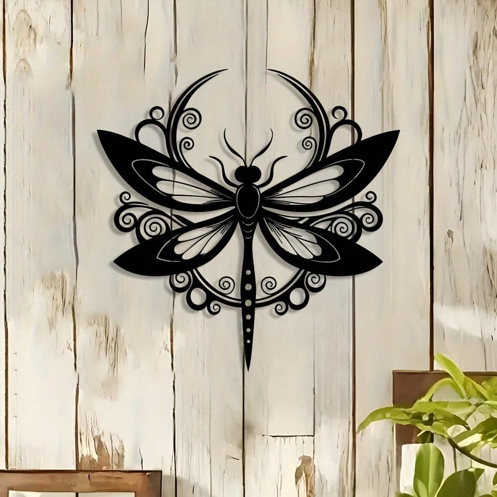 Elegant Metal Dragonfly Wall Art for Home & Garden Decor