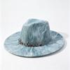 Hot-selling western cowboy hats, new men's and women's party tie-dye top hats, fashionable flat-brimmed jazz hats