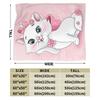 Kawaii Marie Cat Blankets Cute Kitten Anime Flannel Awesome Warm Throw Blanket for Home Spring Autumn