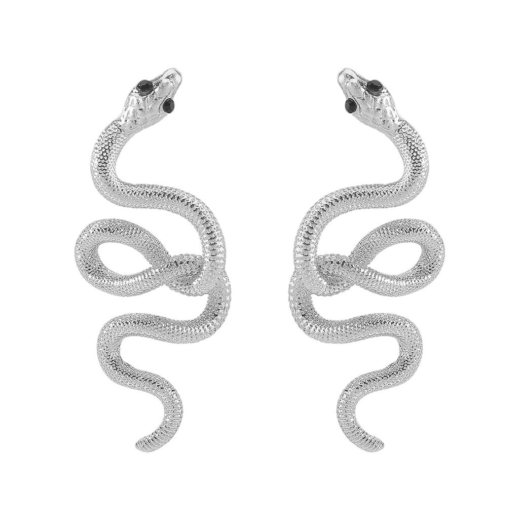 Retro Design Snake Personalized Earrings, Light Luxury Temperament High-end Alloy Earrings