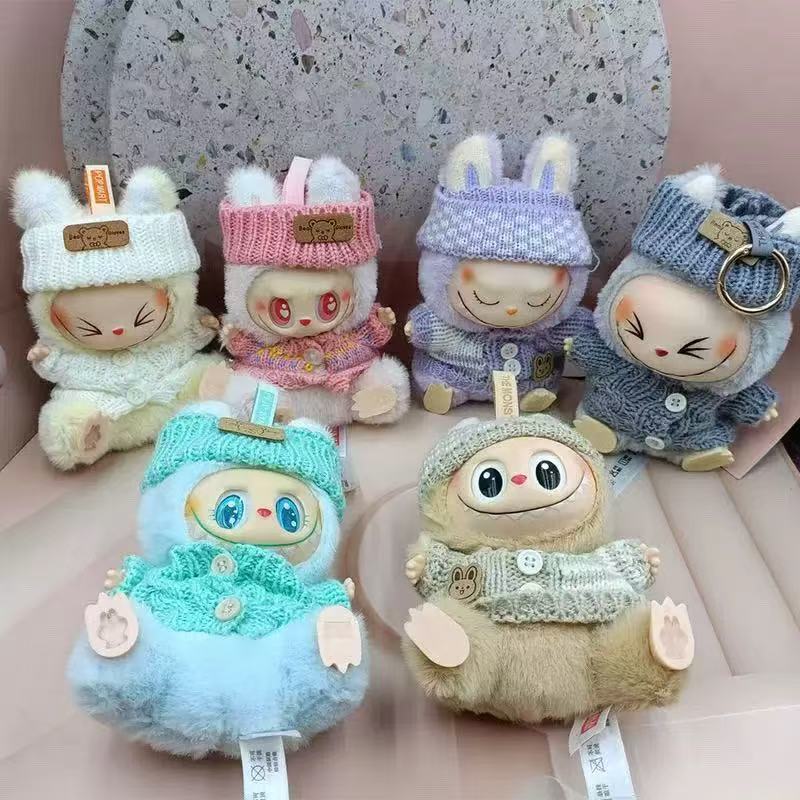 

Cute Sweater Bubu Dressing Plush Toy Doll Vinyl Blind Box Keychain Pendant 14