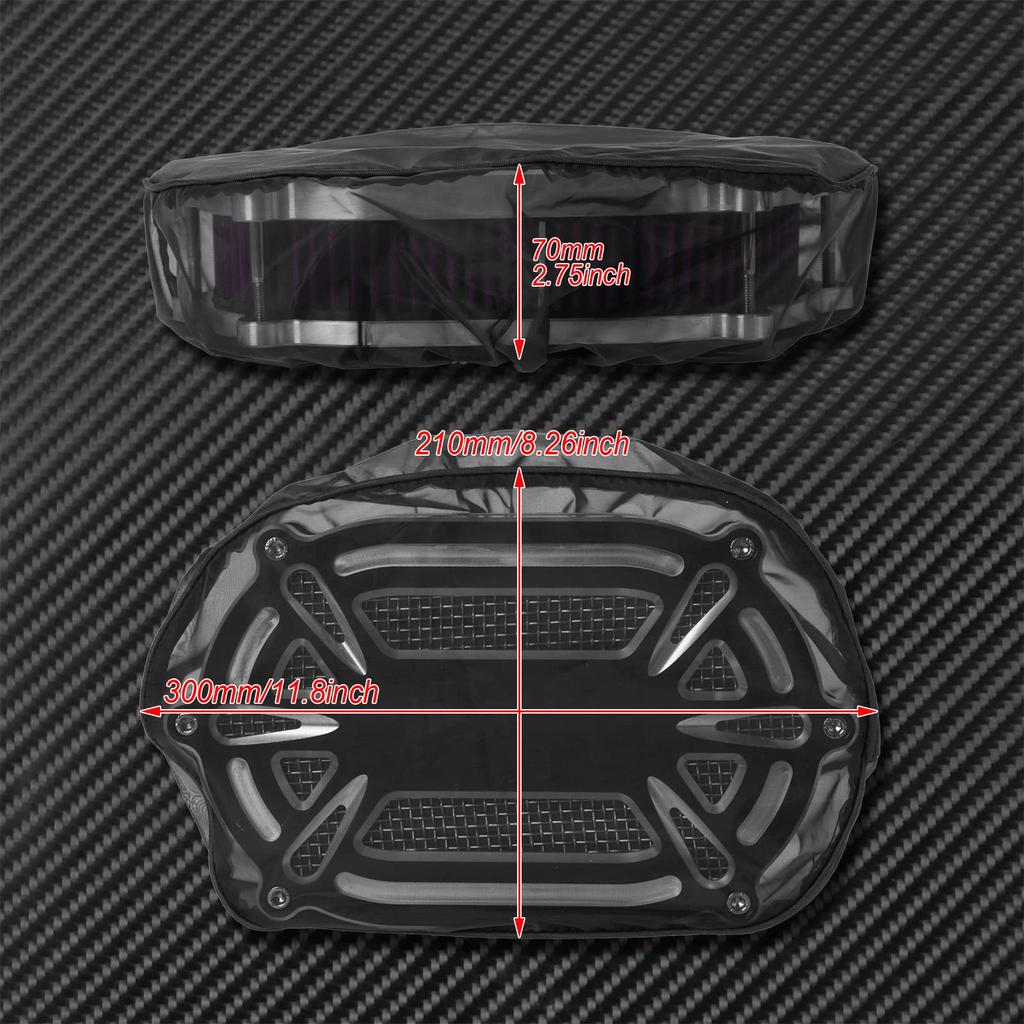 HDBUBALUS Harley Air Filter Rain Sock Cover for Harley Sportster Touring Road King Softail Dyna