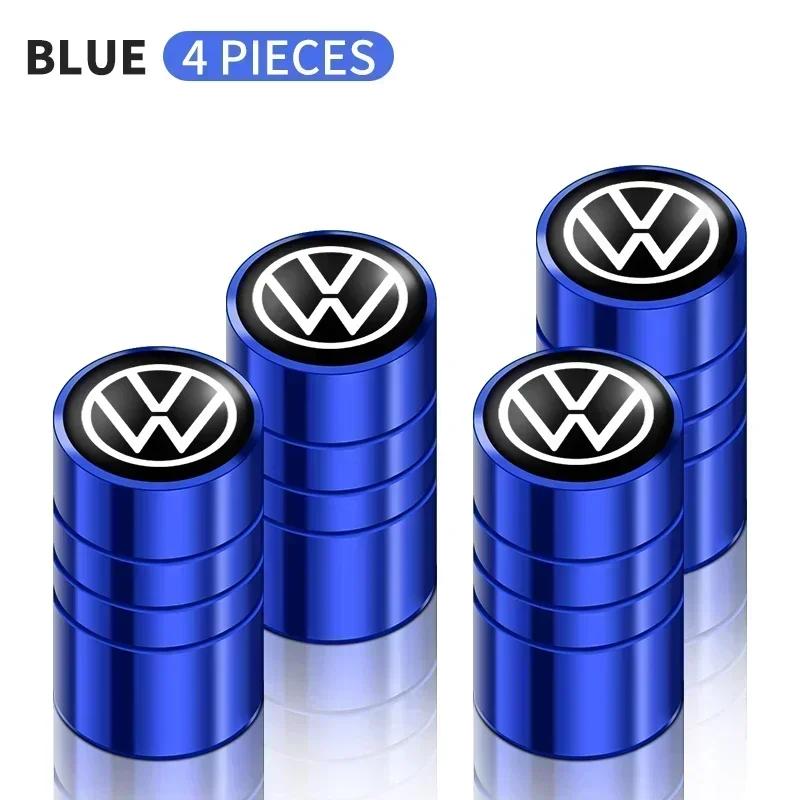 VW 4pcs Car Tire Valve caps Emblem metal Cap Case For for VW Volkswagen Golf Polo Passat Touran accessories Car Styling
