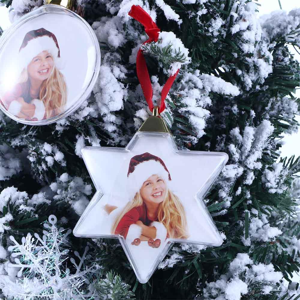 DIY with Hanging String Crafts Photo Frame Transparent Ball New Year Gifts Christmas Tree Ornaments