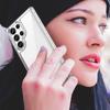 For Samsung Galaxy S22 Ultra 5G Clear Phone Case with Electroplating Buttons (Big Rear Lens Hole)