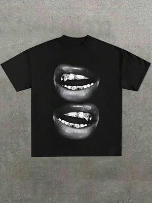 Grill Lips Funny Graphic Unisex T-Shirts