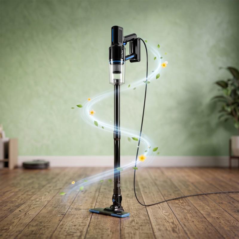 Vortex - Aspirateur Balai 2en1 Filaire - 400w - Filtre Hepa - Poignée Ergonomique - Cordon 5m - Noir