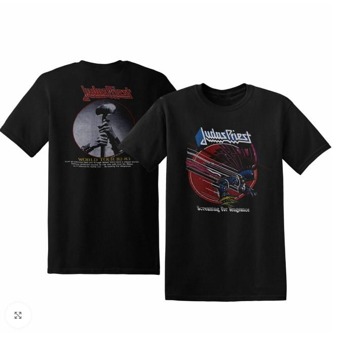 1982 Judas Priest Screaming For Vengeance Мировой тур Футболка Даты Унисекс XL