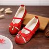 New Chinese Style Girls Princess Embroidered Shoes Spring Autumn National Fashion Kids Hanfu Flat Shoes Children Perform Shoes