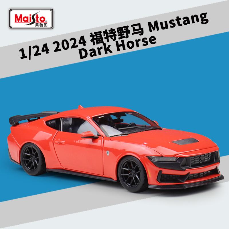 

Maisto 1:24 Ford Mustang Dark Horse 2024 Alloy Car Diecasts & Toy Vehicles Car Model Miniature Scale Model Car For Children червоний