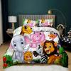 2/3pcs Animal World 3D Bedding Set, Lion Duvet Cover and Pillowcase, King/California King Bedroom Decor, Gift for Boys and Girls