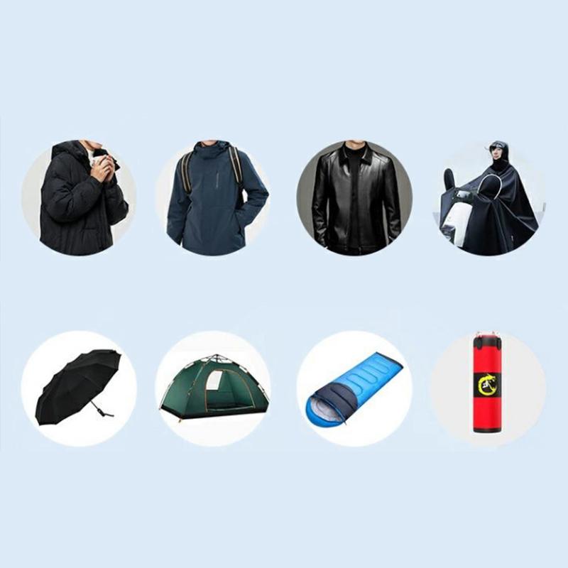 1Set No Ironing Stickers Patches Down Jacket Universal Black Self Adhesive Patcher Repair Washable Sewing Fabric Diy Fix Patch