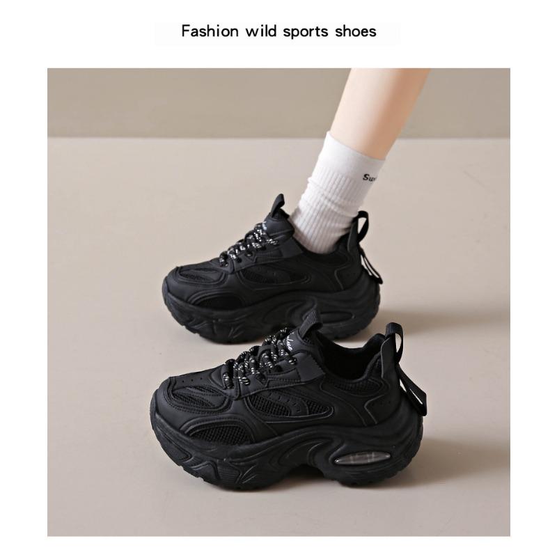 

Versatile platform shoes for women, small people gain height, new summer black sports and leisure 35 чёрный