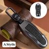Luxury Genuine Leather for Porsche Boxster Cayman Panamera Cayenne Macan 718/911 Taycan Car Key Case Cover Protective Keychain