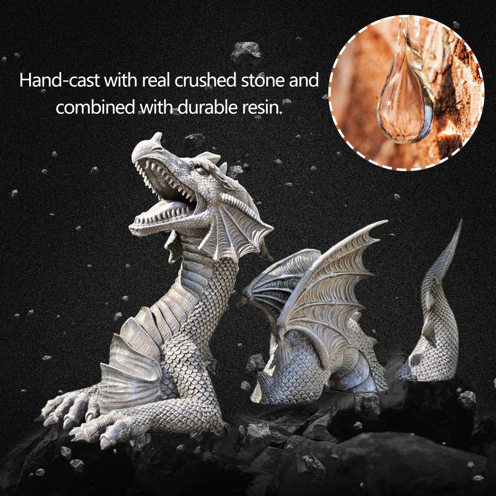 Buy Gothic Dragon Statues Fantasy Animal Dragon Figures Art Garden ...