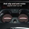 Leather  Water Cup Mat Car Accessories Silent Coaster For BMW Mini Works Cooper R50 R53 R55 R56 R60 R61 F54 F55 F56 F60 Clubman
