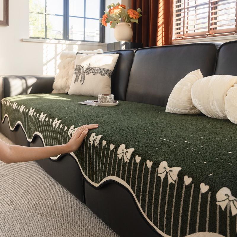 Irregular Shape Sofa Cushion French Retro Sofa Cushion Four Season Universal Fixed Anti Slip Sofa Cushion 70x70cm