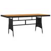 9 Piece Garden Dining Set Poly Rattan Black