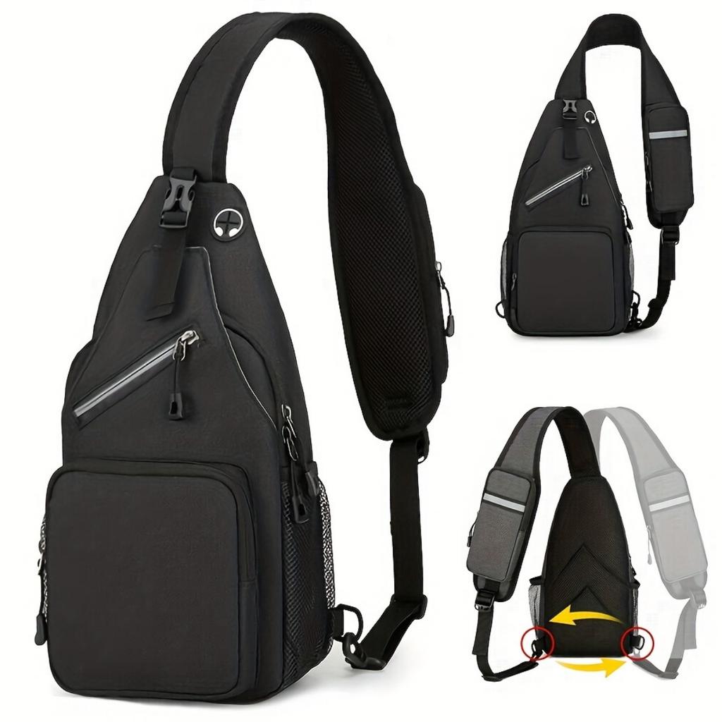 Unisex crossbody taška s velkou kapacitou - Nastavitelný ramenní popruh, Design s více kapsami, Vhodná pro cestování v přírodě, Sport a dojíždění Cestovní tašky