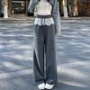 Polka Dot Wide-leg Pants Women's Spring Elastic Waist Drape Loose Straight Casual Pants