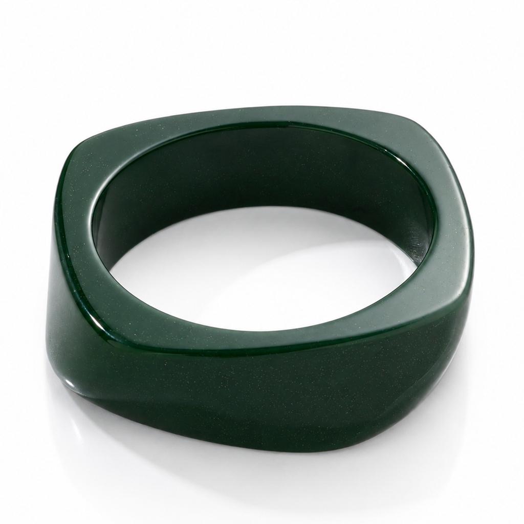 European and American popular smudged coffee bracelet resin women's arc bracelet student girlfriend ring jewelry