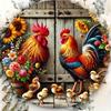 Vintage Rooster Metal Wall Art Home Decor Rustic Farmhouse Garden Garage