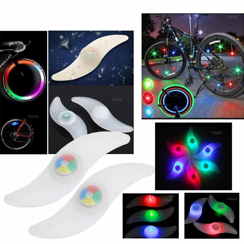 Bicycle Cycling Spoke Wire Tire Tyre Wheel LED Bright Lamp Mountain Bike Light Colorful Funny Wheel
