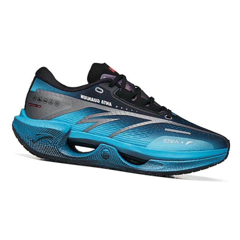 ANTA Hao Rise 1 Running Shoes Men's Low top Black/Chlorine Blue/Nano Silver Sneakers 112255599A-3