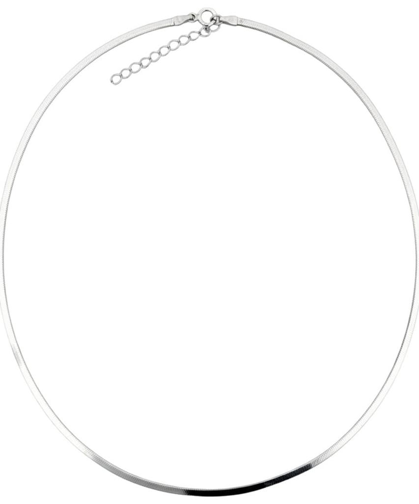 Alleun Silver 925 Flat Snake Chain Necklace