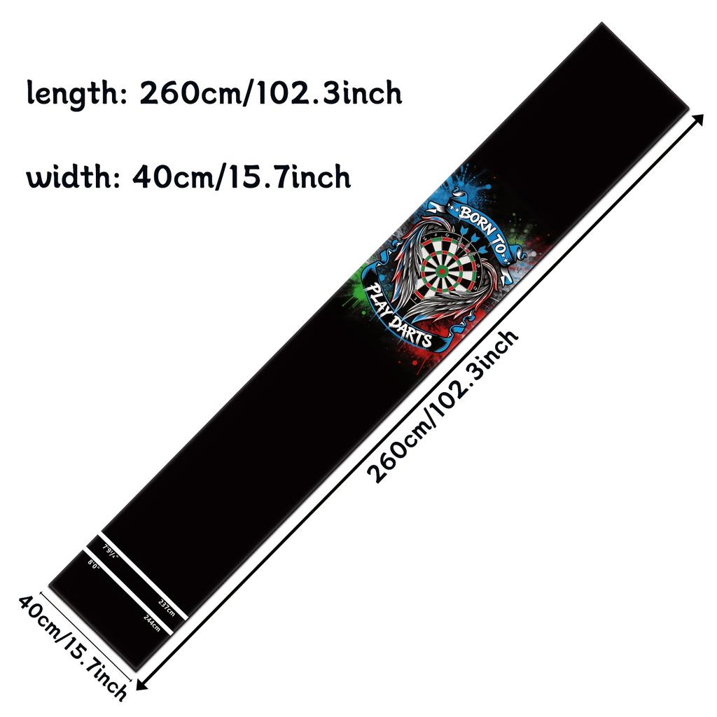 Polyester Graffiti Dart Mat Non Slip Throw Line Carpet for Pub Bedroom E-Sports Room Professional Dartboard Floor Rug