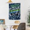 Seattle Seahawks Custom Your Name Wall Decor Tapestry Art For Pet Memorial Birthdaywedding Party Backdrop Family Gift