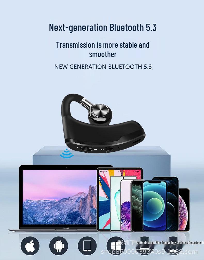 High-Quality Air Conduction Sport Bluetooth Earphones with Car Mount, Compatible with Apple & Android