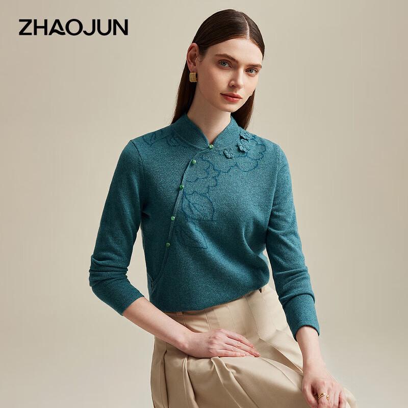 Zhaojun Women's Chinese Style Cashmere Stand-up Collar Sweater